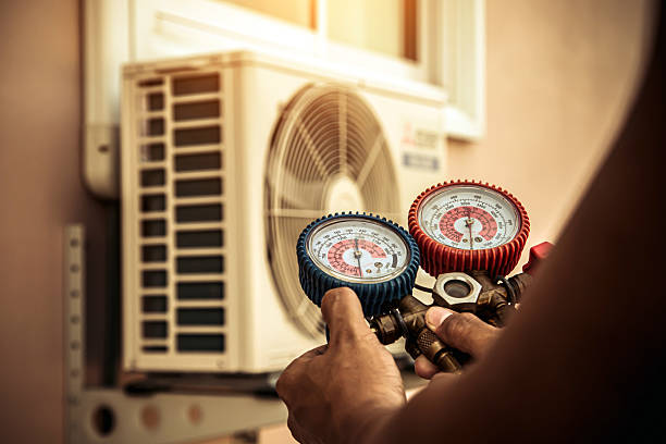 Professional Hvac technician working in Heath, TX